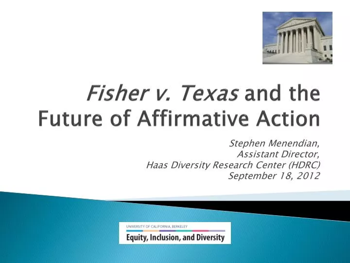 fisher v texas and the future of affirmative action