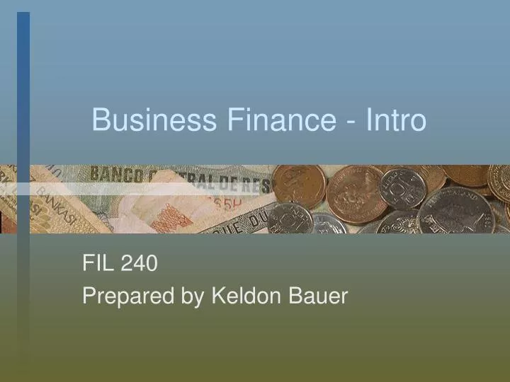 business finance intro