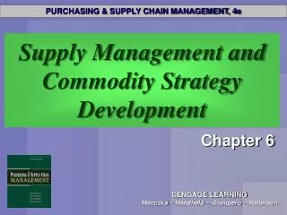 Supply Management and Commodity Strategy Development
