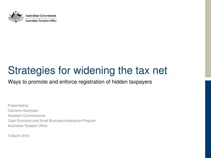 strategies for widening the tax net