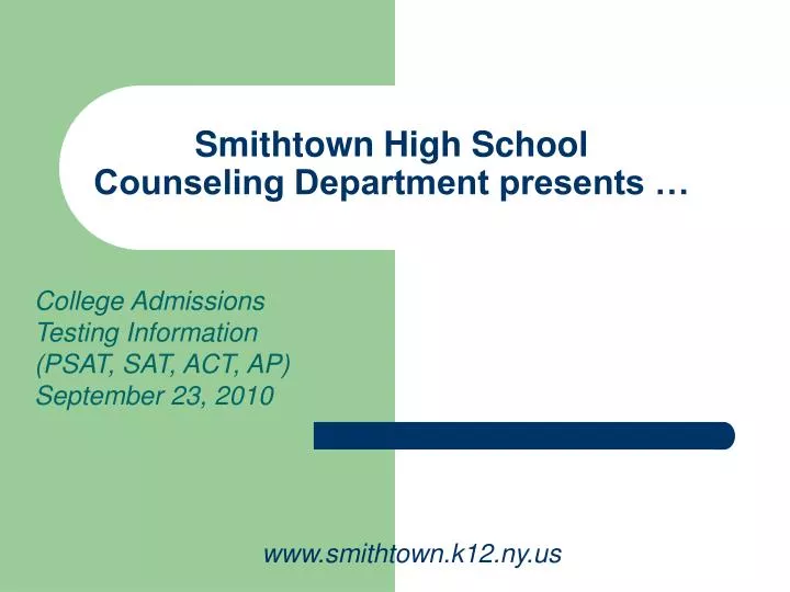 smithtown high school counseling department presents