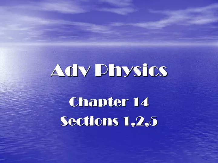adv physics