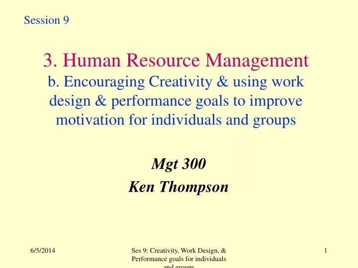 mgt 300 ken thompson