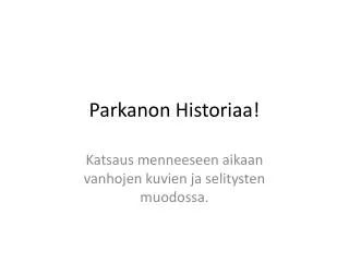 parkanon historiaa