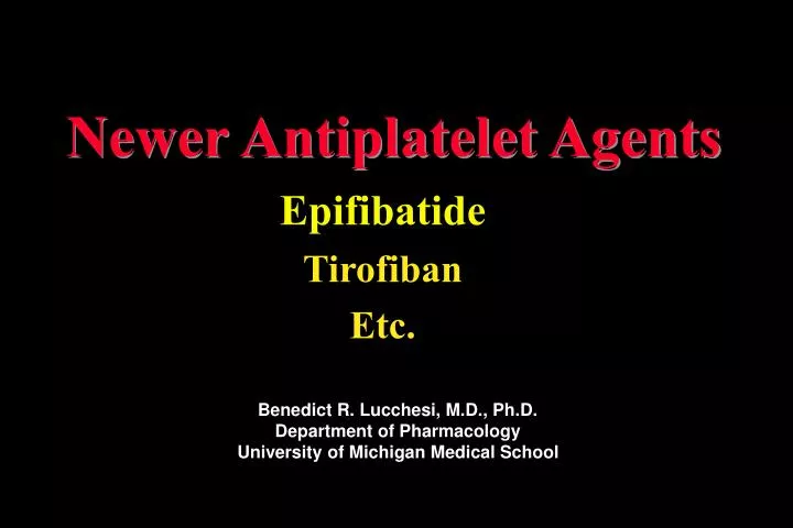 newer antiplatelet agents