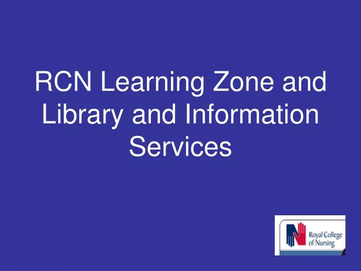 rcn learning zone and library and information services