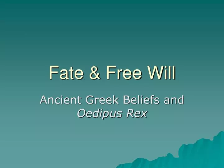 fate free will
