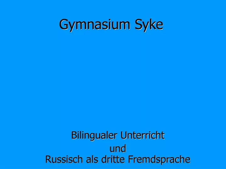 gymnasium syke