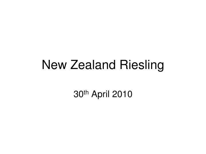 new zealand riesling