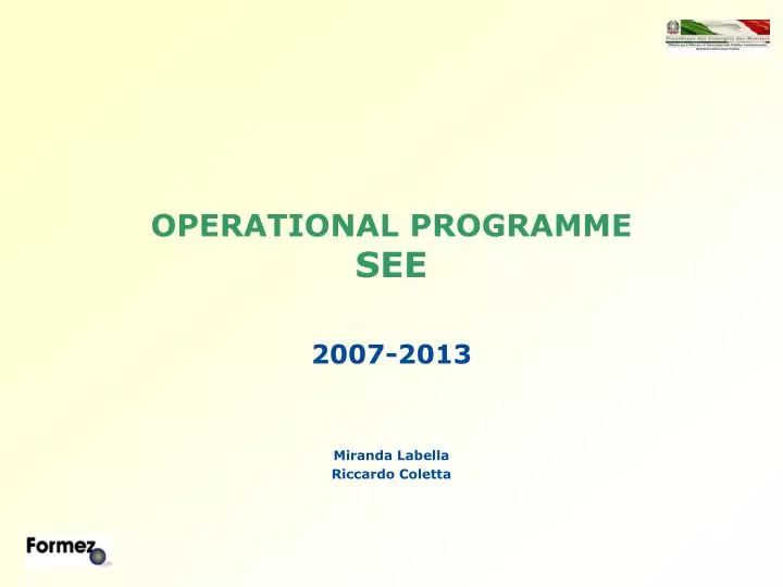 operational programme see