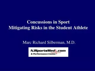 Concussions in Sport Mitigating Risks in the Student Athlete