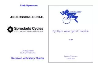 Ayr Open Water Sprint Triathlon 2011
