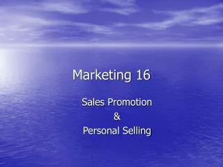 Marketing 16