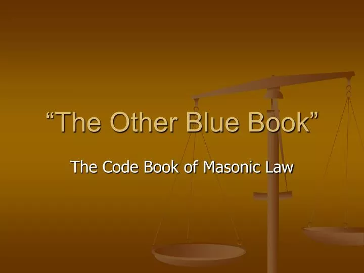 the other blue book