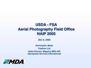 USDA - FSA Aerial Photography Field Office NAIP 2005