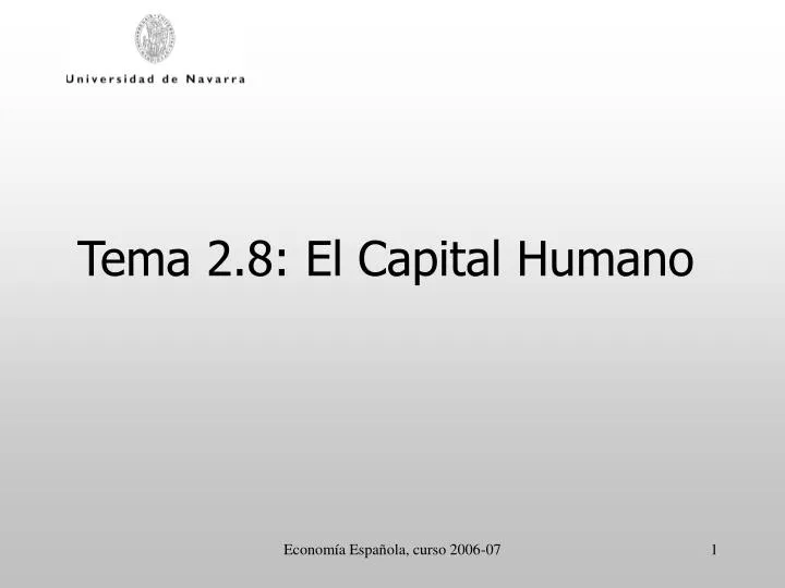 tema 2 8 el capital humano