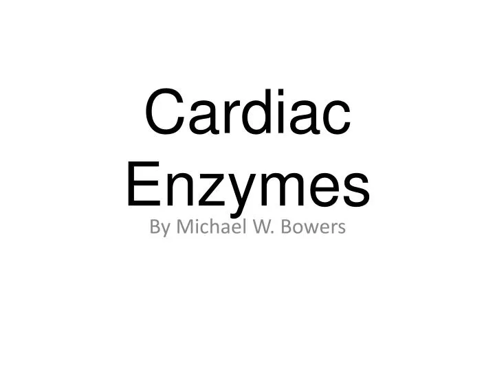 cardiac enzymes