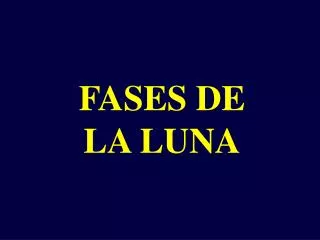 fases de la luna