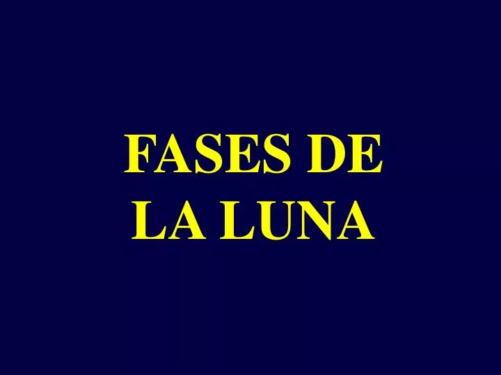 fases de la luna