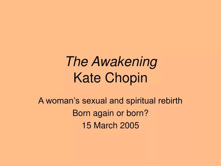 the awakening kate chopin