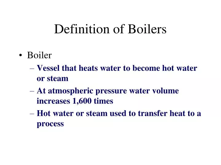 definition of boilers