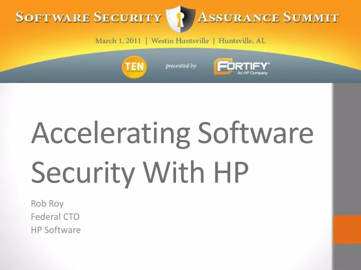 accelerating software security with hp