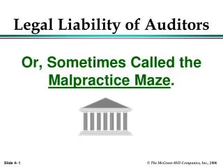 Legal Liability of Auditors
