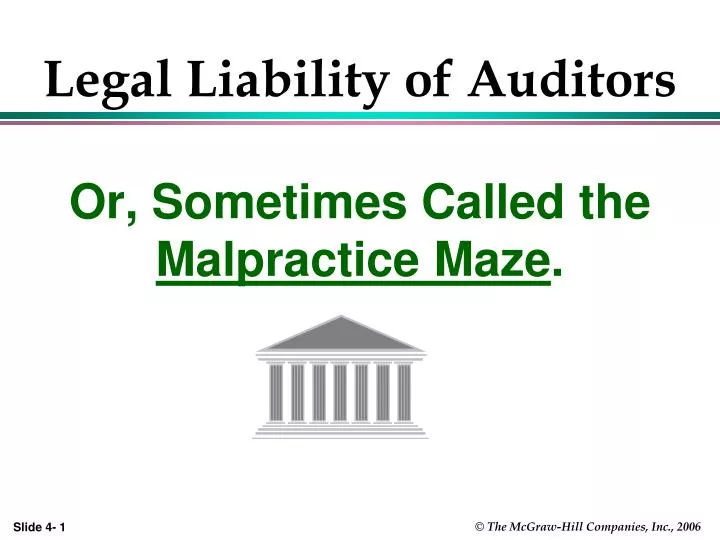 legal liability of auditors