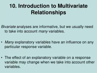 10. Introduction to Multivariate Relationships
