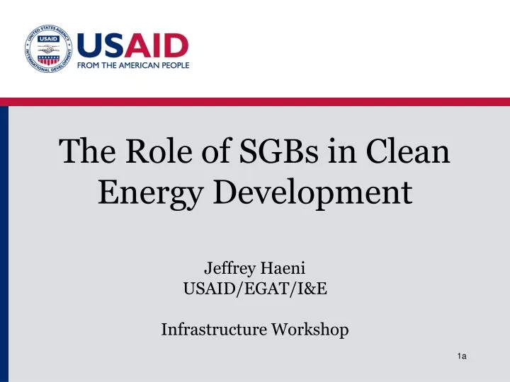 the role of sgbs in clean energy development