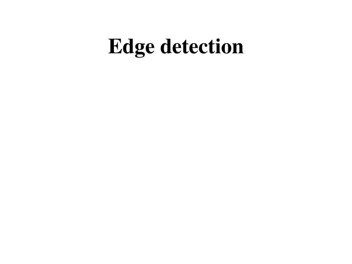 edge detection