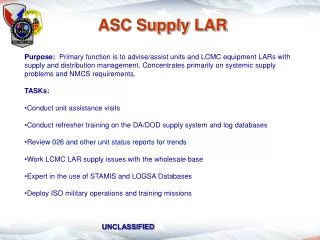 ASC Supply LAR