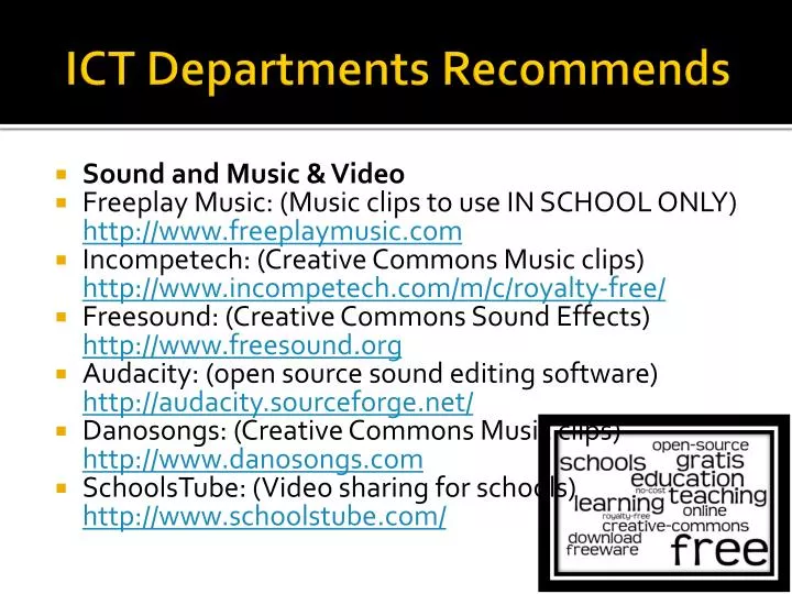 ict departments recommends