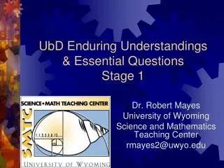 UbD Enduring Understandings &amp; Essential Questions Stage 1