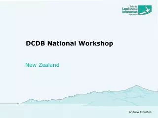 DCDB National Workshop