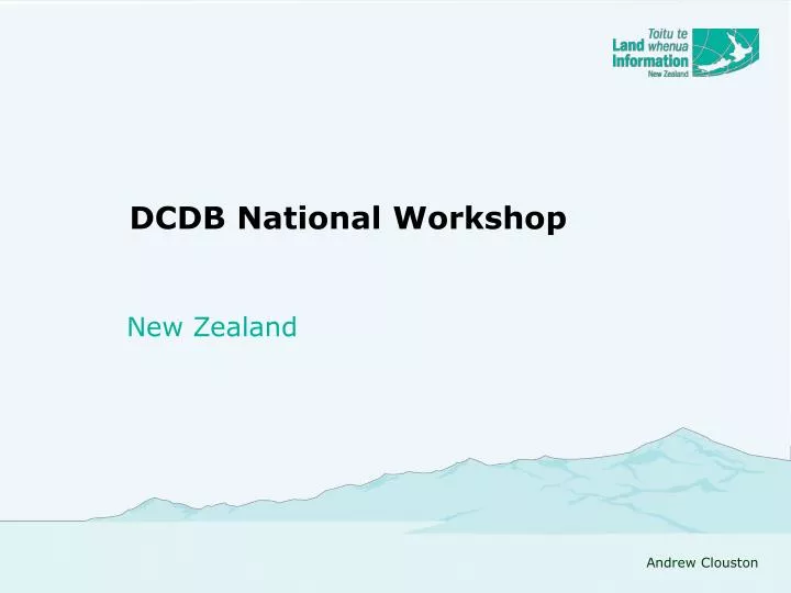dcdb national workshop