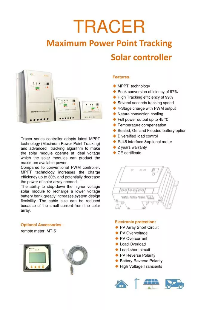 tracer maximum power point tracking solar controller
