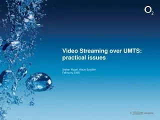 Video Streaming over UMTS: practical issues
