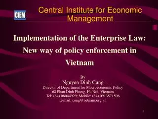 Central Institute for Economic Management