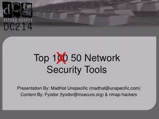 Top 100 50 Network Security Tools