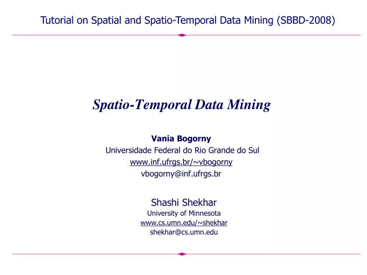 spatio temporal data mining