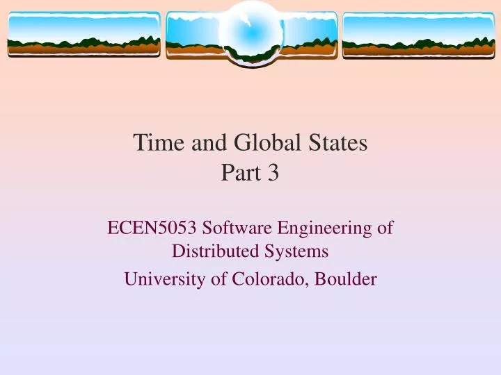 time and global states part 3