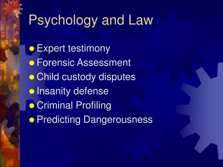 psychology and law