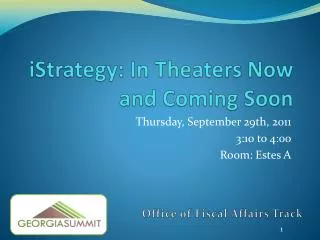 iStrategy: In Theaters Now and Coming Soon