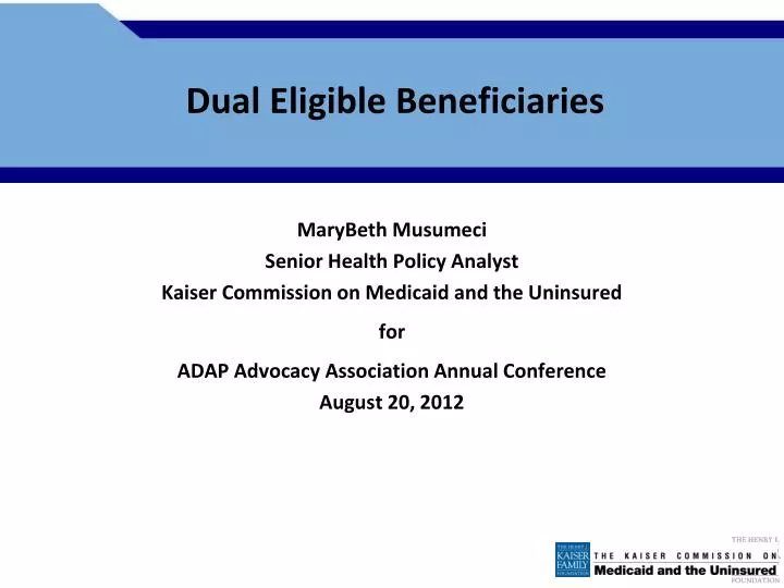 dual eligible beneficiaries