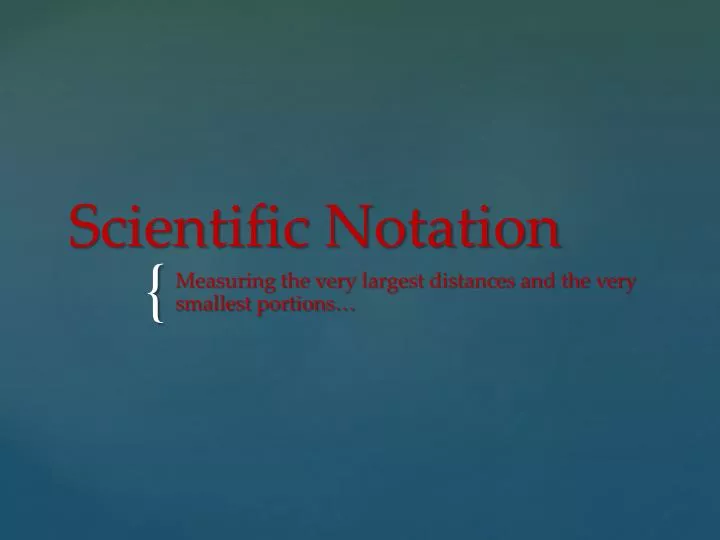 scientific notation