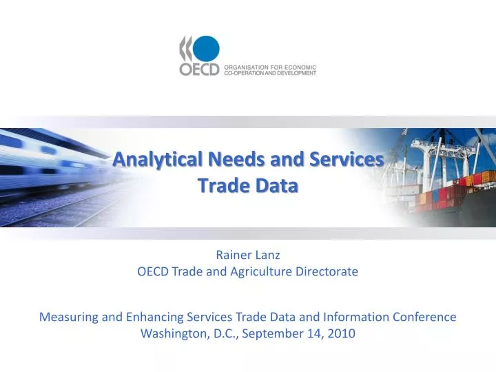 analytical needs and services trade data