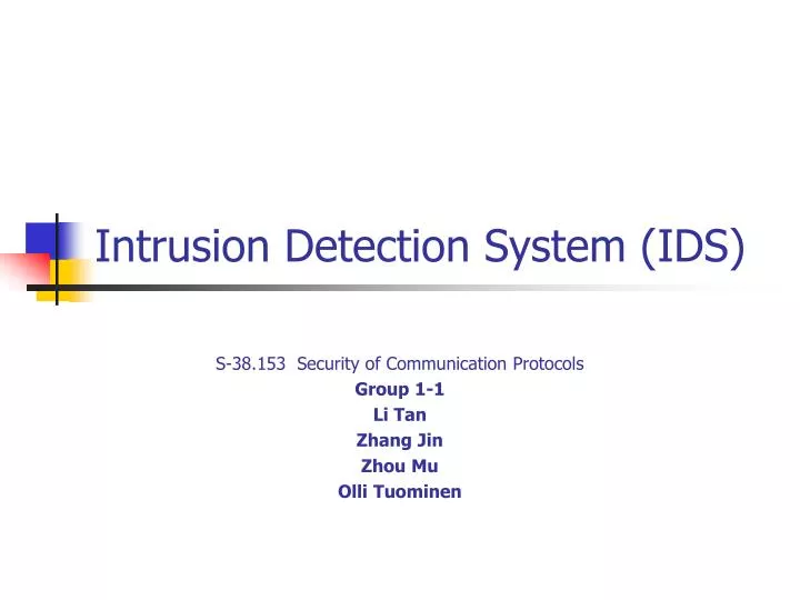 The Intruder [Intruder Detection] Scripts