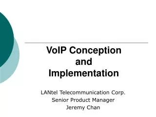 VoIP Conception and Implementation