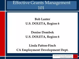 Effective Grants Management 101